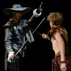 Peter Pan and Captain Hook Fighting